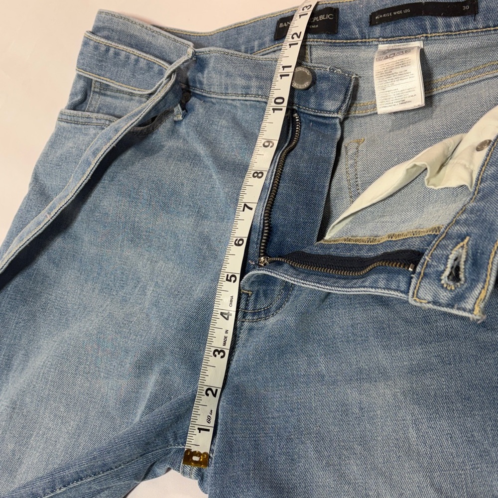 Banana Republic High Rise Wide Leg Jeans Light Wash Size 30 Regular - Picture 3 of 10